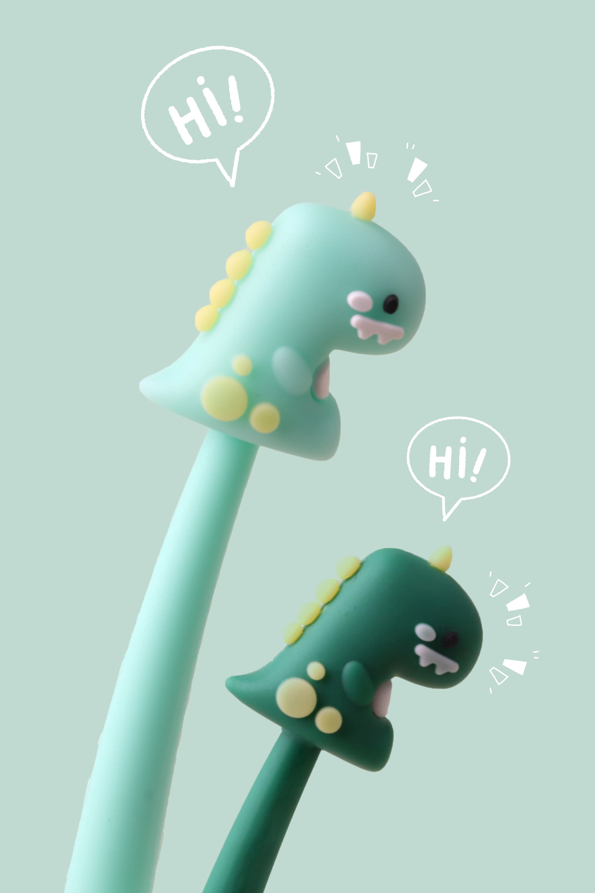 Dinosaur Silicone Gel Pen - Black Ink