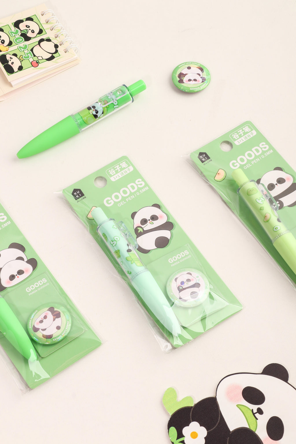 Diligent Panda Badge Pen - Black Ink
