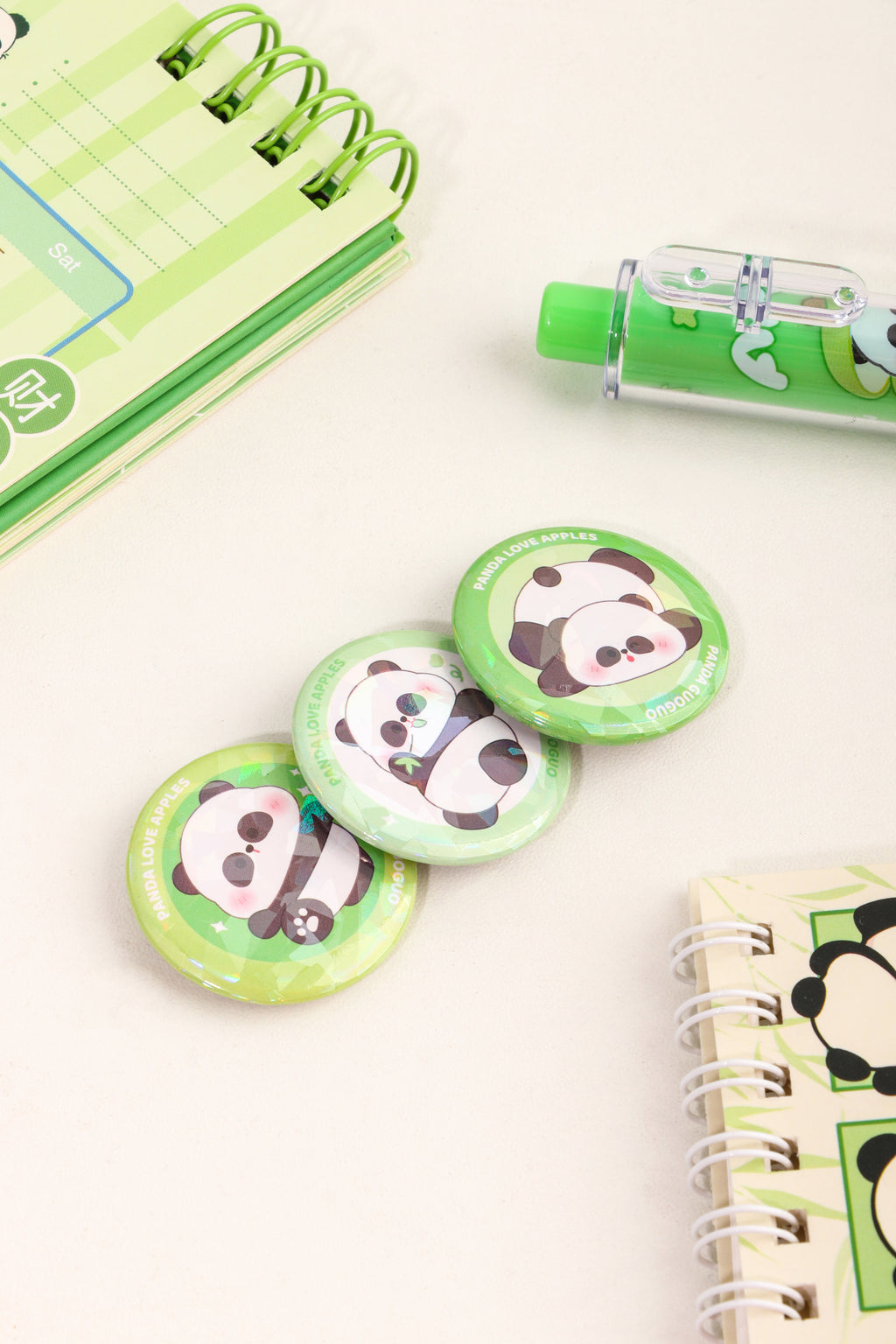 Diligent Panda Badge Pen - Black Ink
