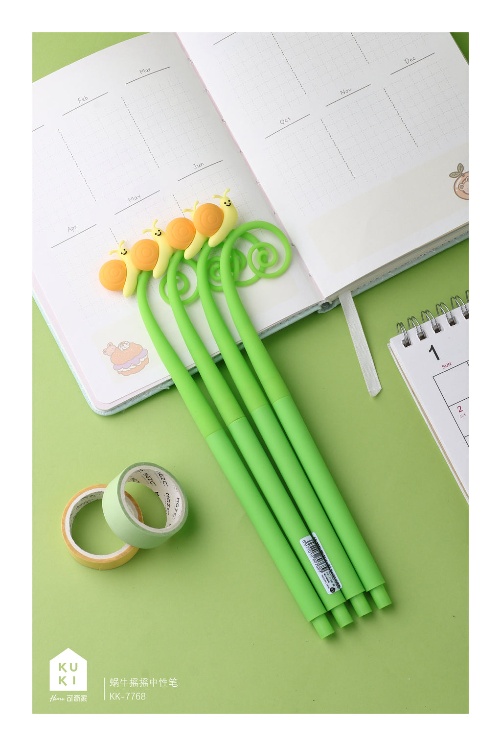 Snail Silicone Gel Pen - Black Ink