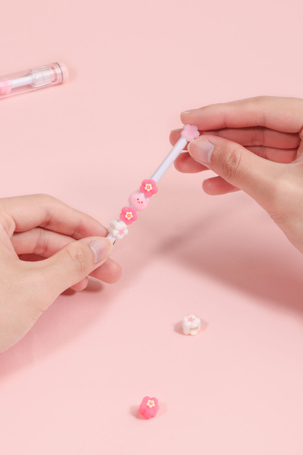 Sakura Cat String Pen - Black Ink