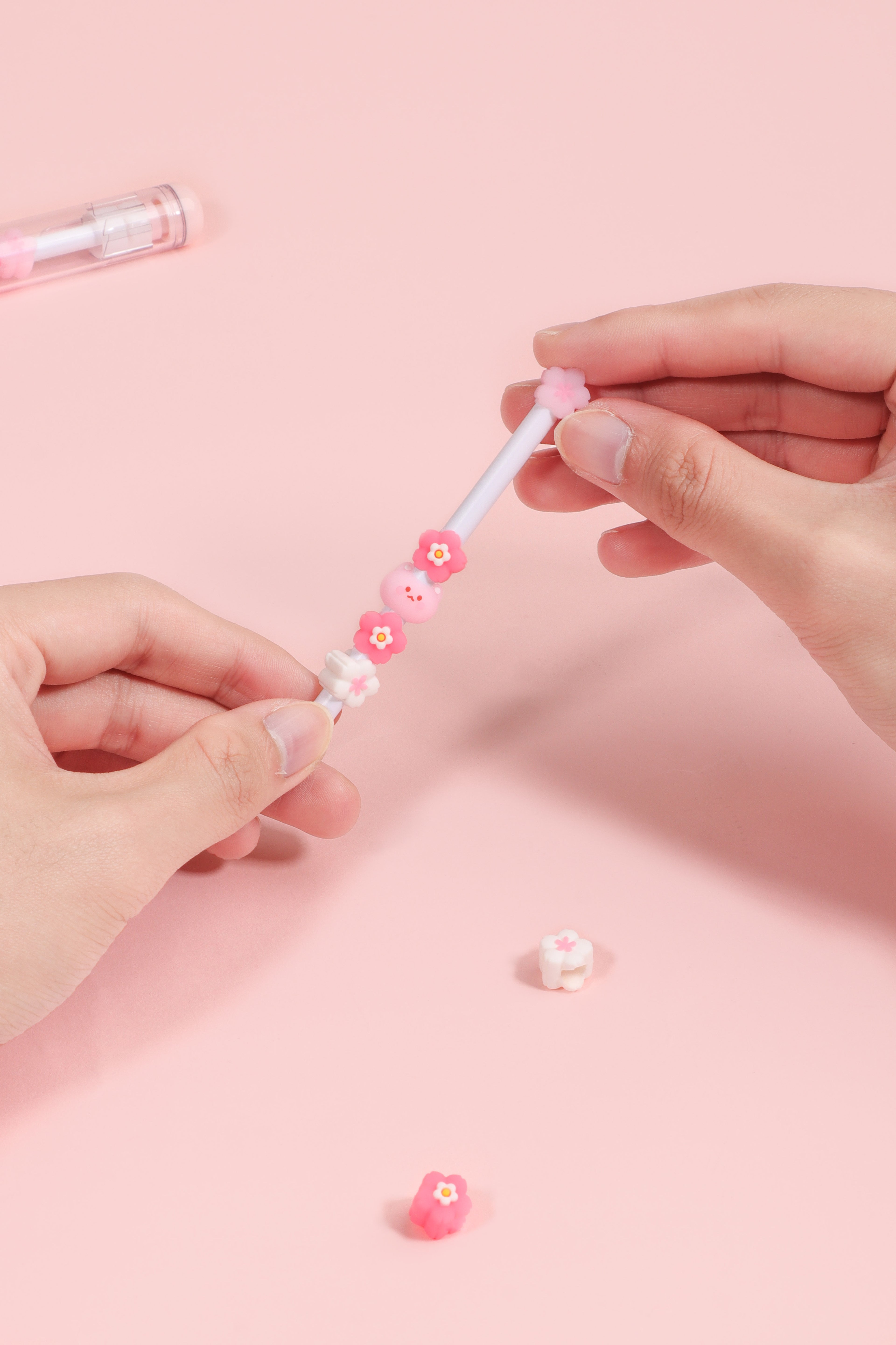 Sakura Cat String Pen - Black Ink