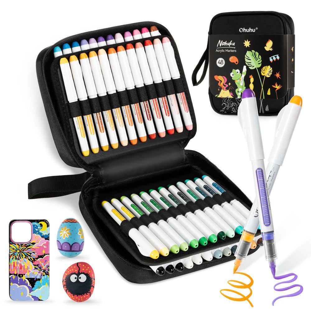 Ohuhu Direct-ink Acrylic Markers 48 Pack- Nahuku