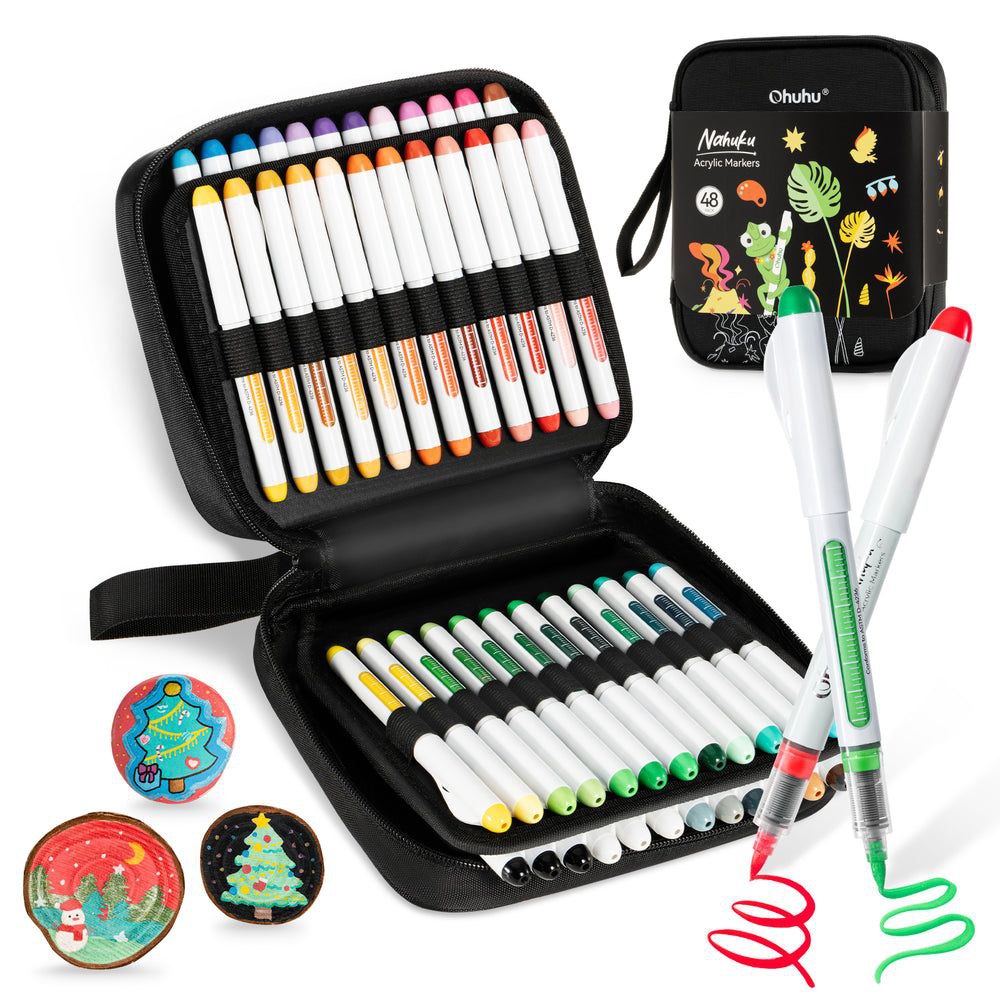 Ohuhu Direct-ink Acrylic Markers 48 Pack- Nahuku
