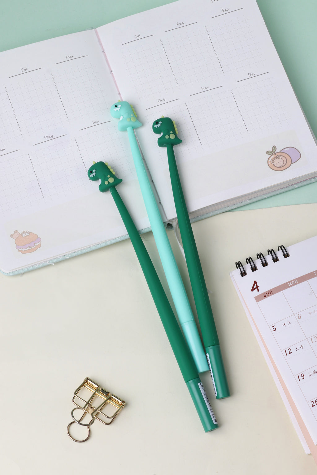 Dinosaur Silicone Gel Pen - Black Ink