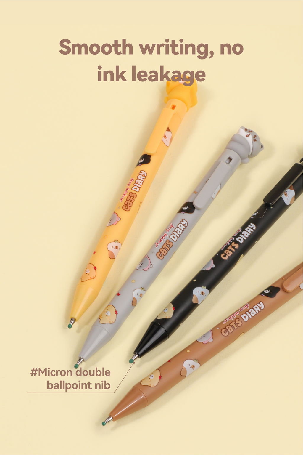 Cat Diary Sharing Pen - Black Ink