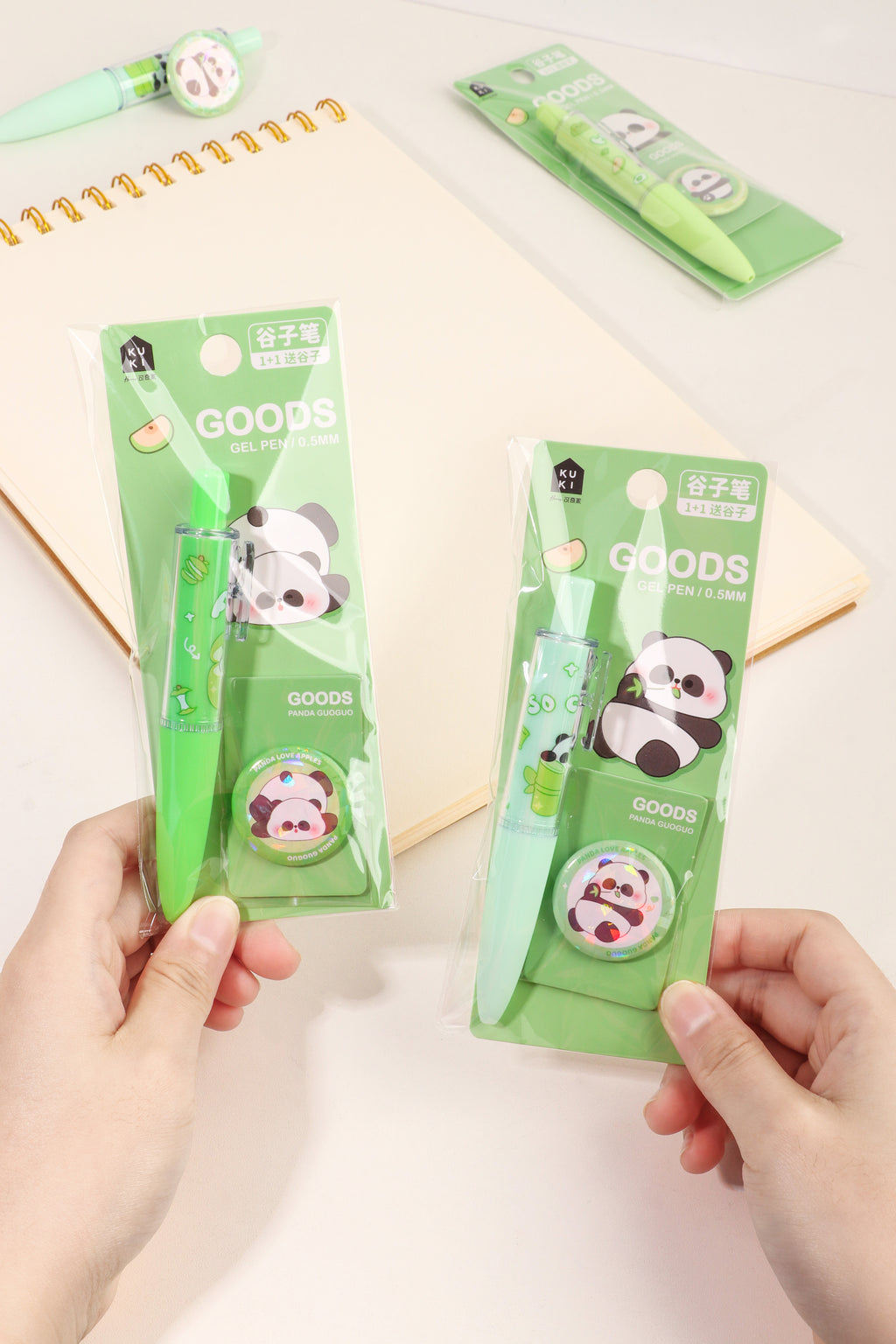 Diligent Panda Badge Pen - Black Ink