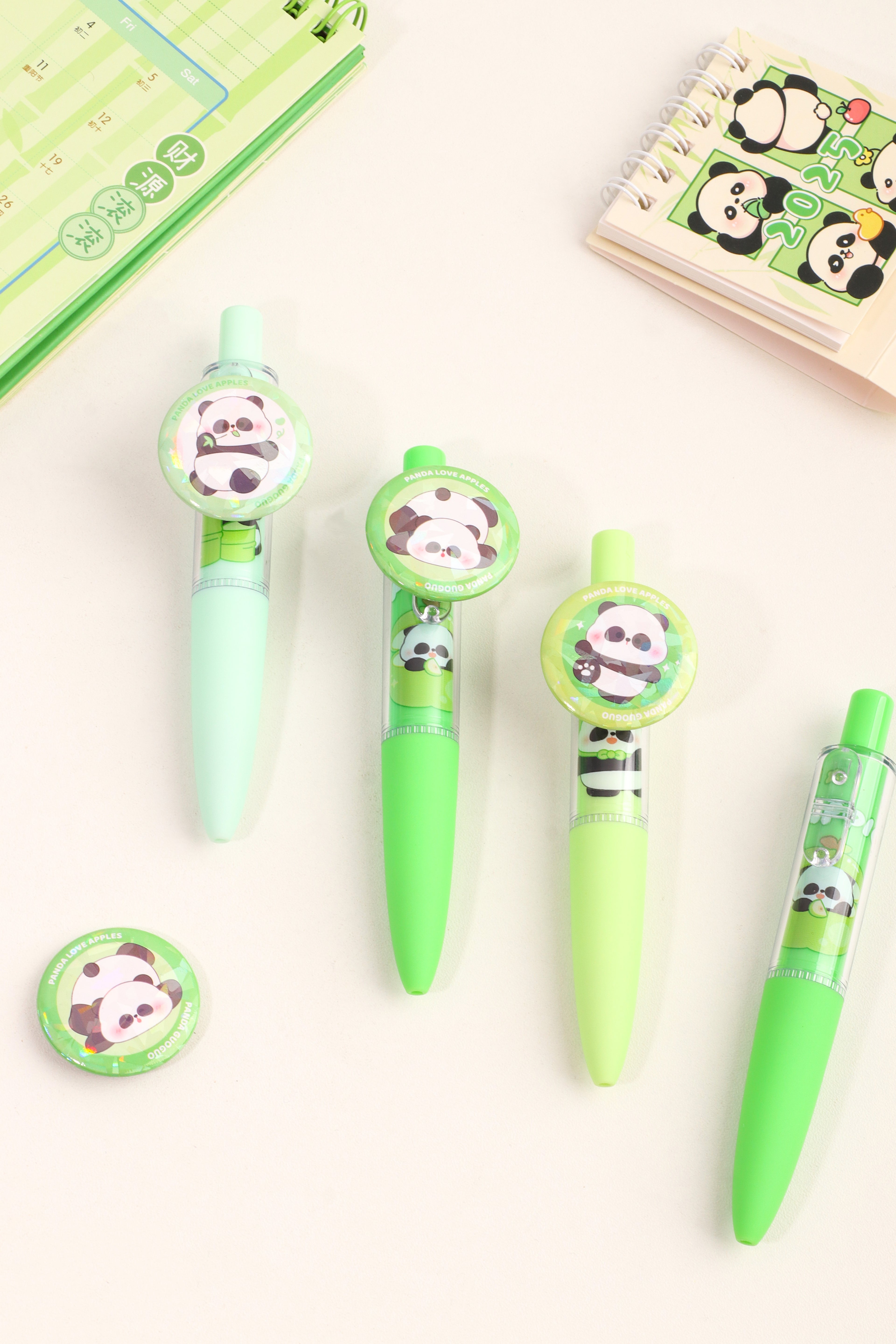 Diligent Panda Badge Pen - Black Ink