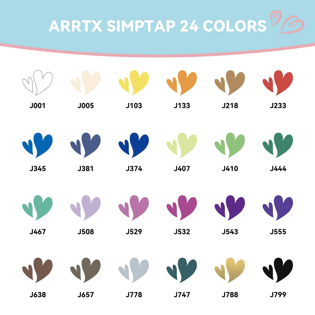 Arrtx Simptap Acrylic Markers 24 Colors Top Valve Action Paint Markers
