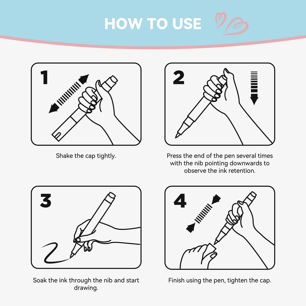 Arrtx Simptap Acrylic Markers 24 Colors Top Valve Action Paint Markers