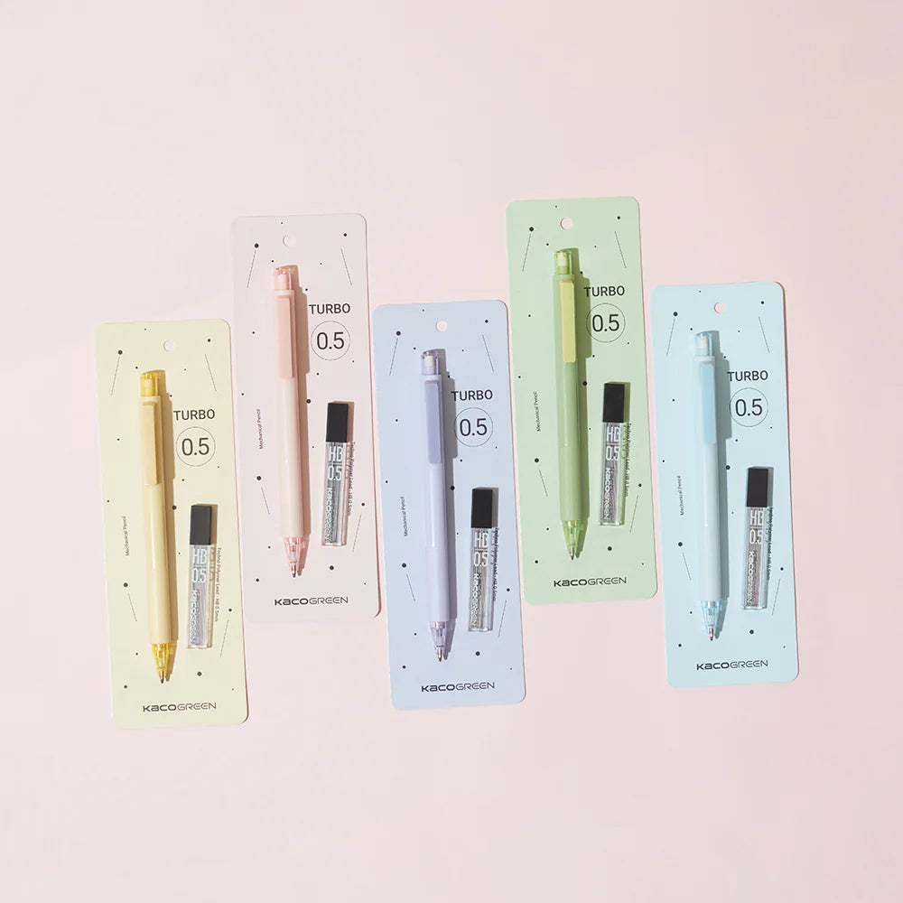 Kaco TURBO Mechanical Pencils with Tube HB Lead Refills