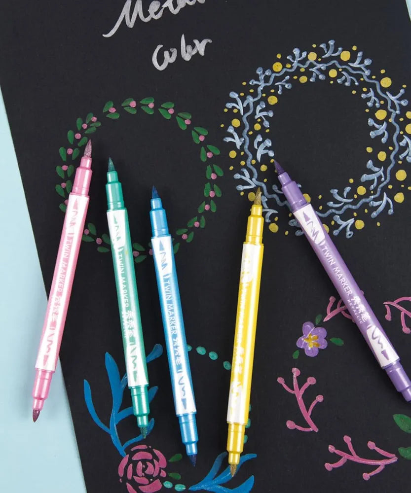 Metallic Twin Marker Set – 10 Colors