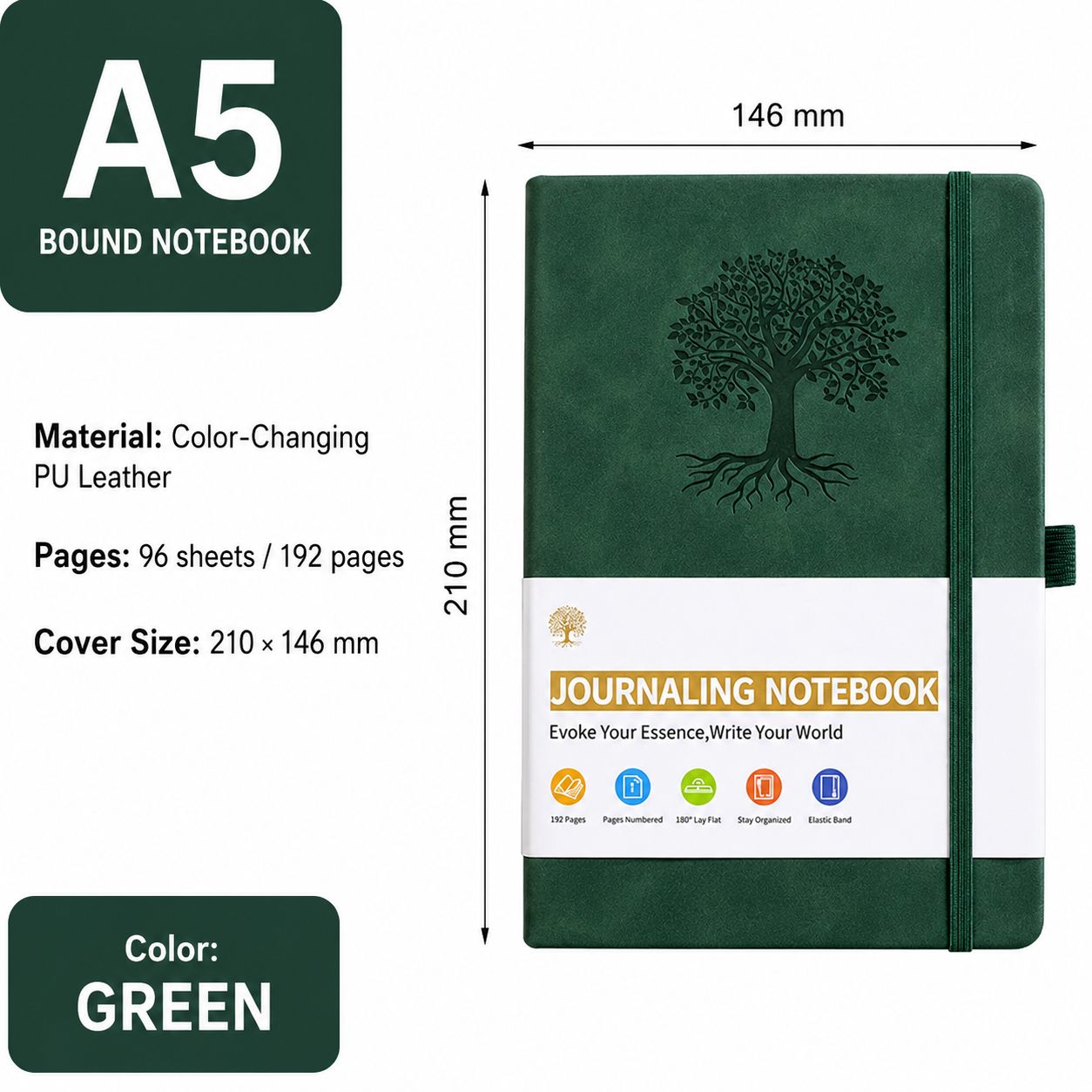 A5 PU Leather Journaling Notebook