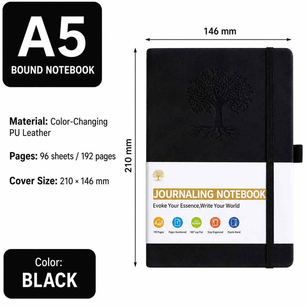 A5 PU Leather Journaling Notebook