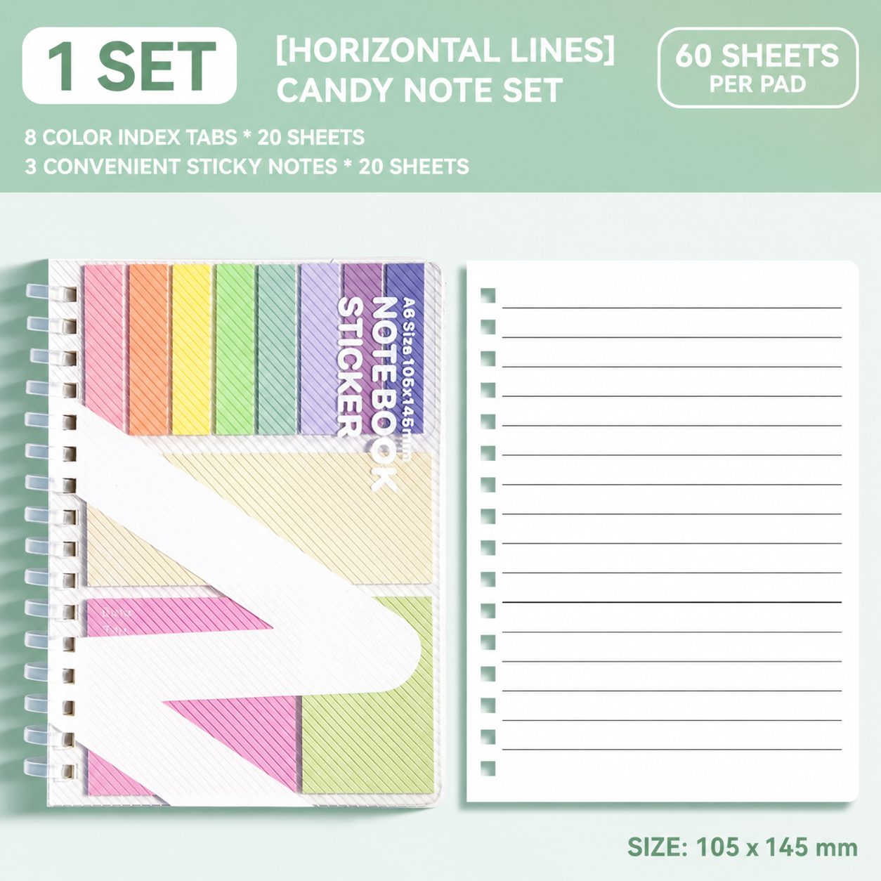 Candy Note Set – Sticky Notes & Lined Memo Pad