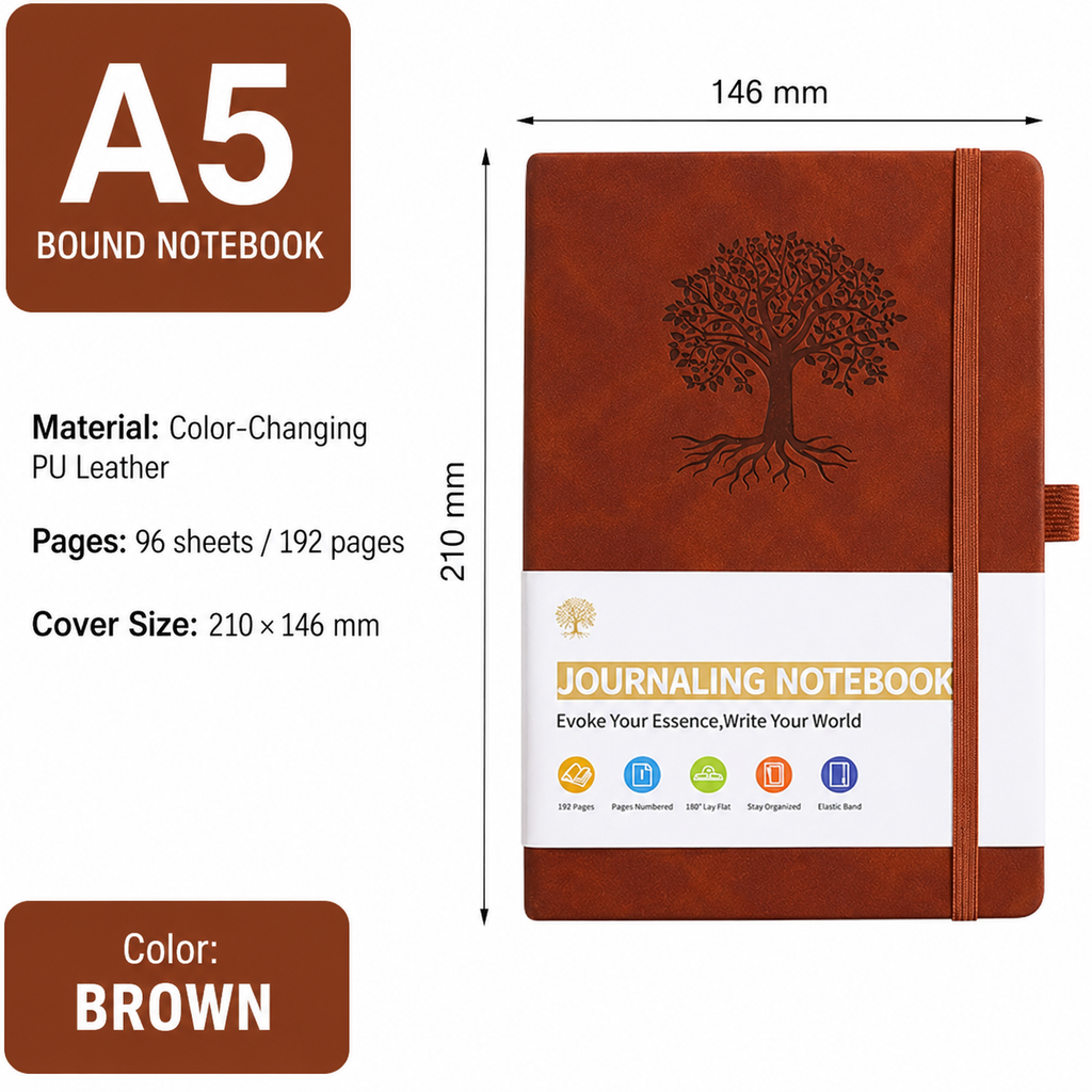 A5 PU Leather Journaling Notebook