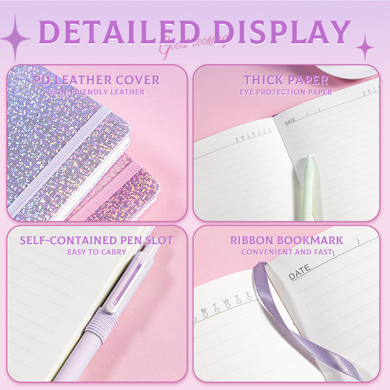 Glitter A5 Hardcover Notebook – 192 Pages