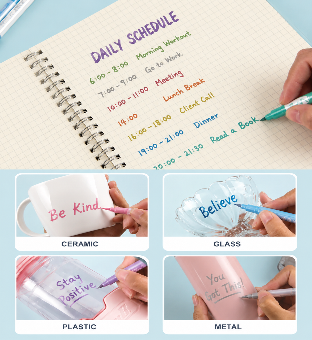 Metallic Twin Marker Set – 10 Colors