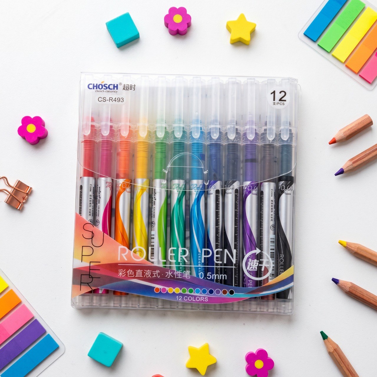 Roller Pen Set - 12 Colors