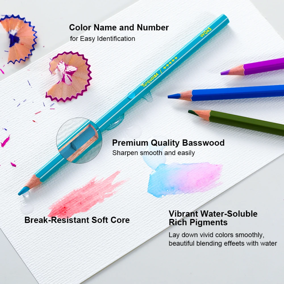 KALOUR Watercolor Colored Pencils – 36 Colors