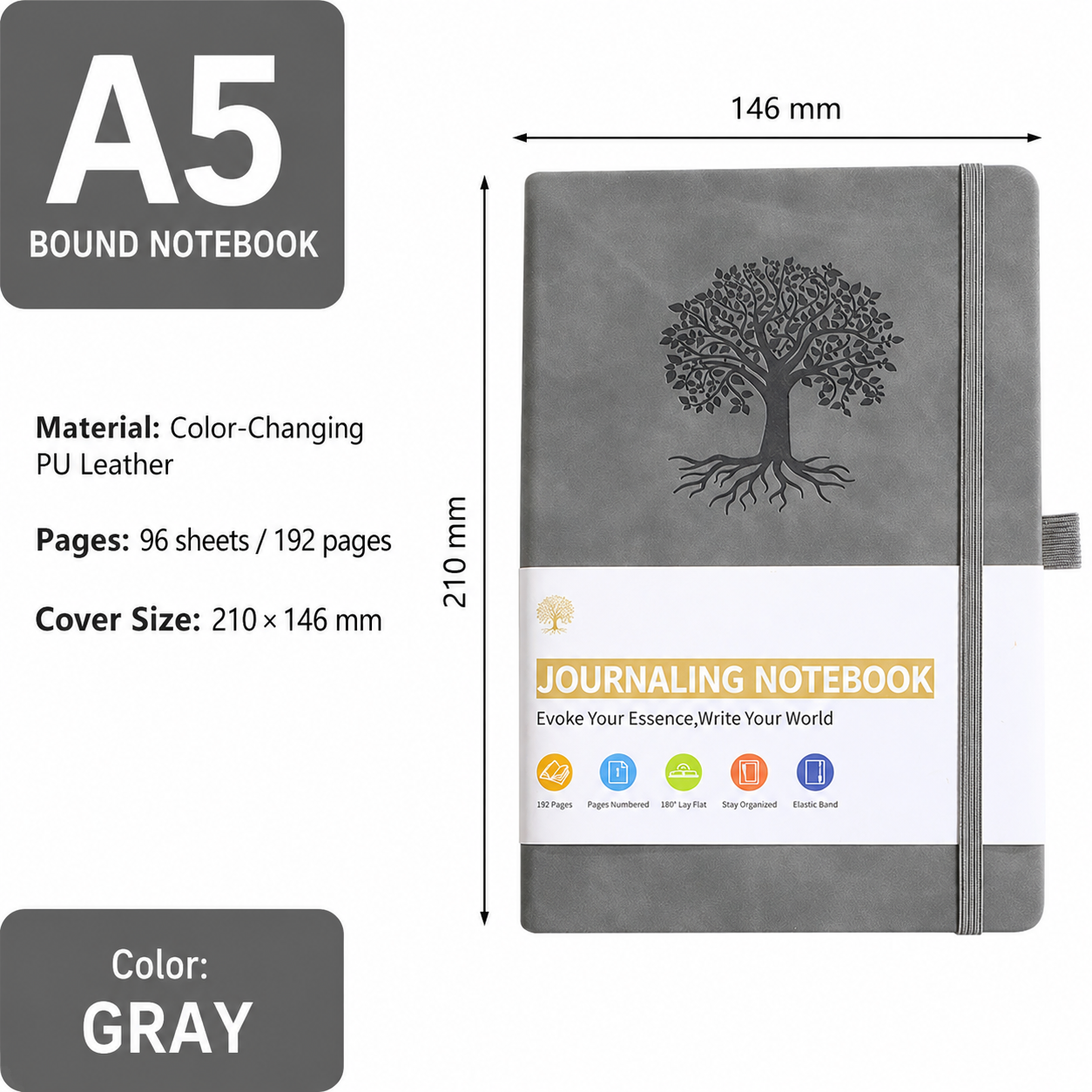 A5 PU Leather Journaling Notebook