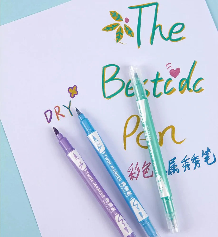 Metallic Twin Marker Set – 10 Colors