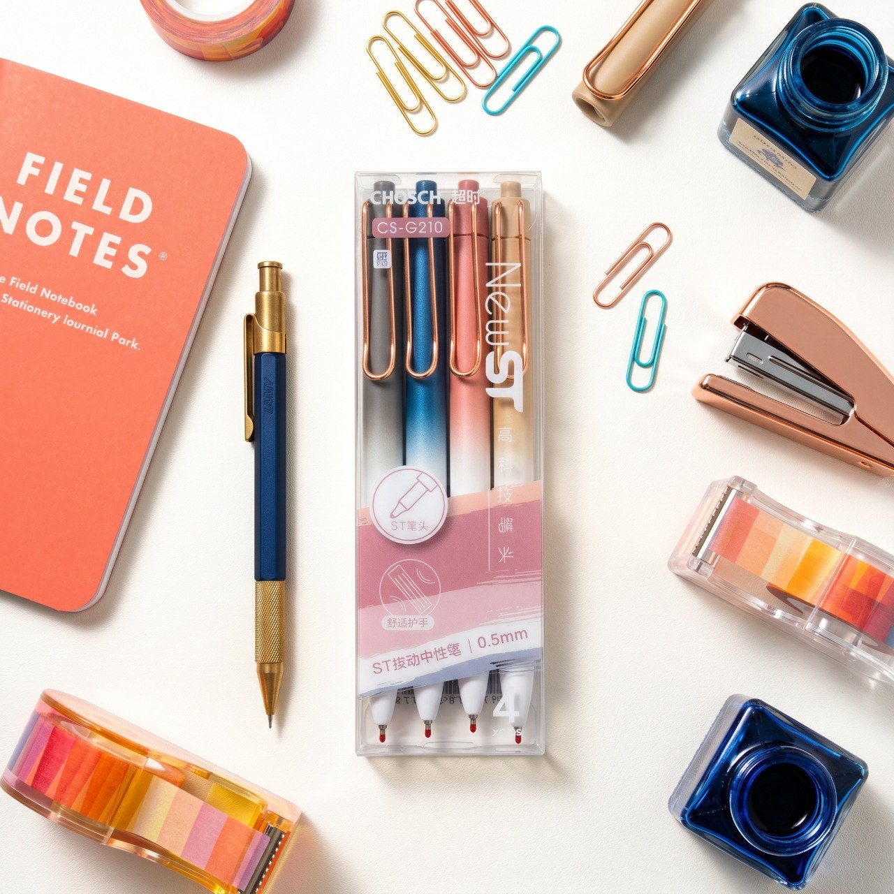 Soft Color Gel Pen Set - Black Ink
