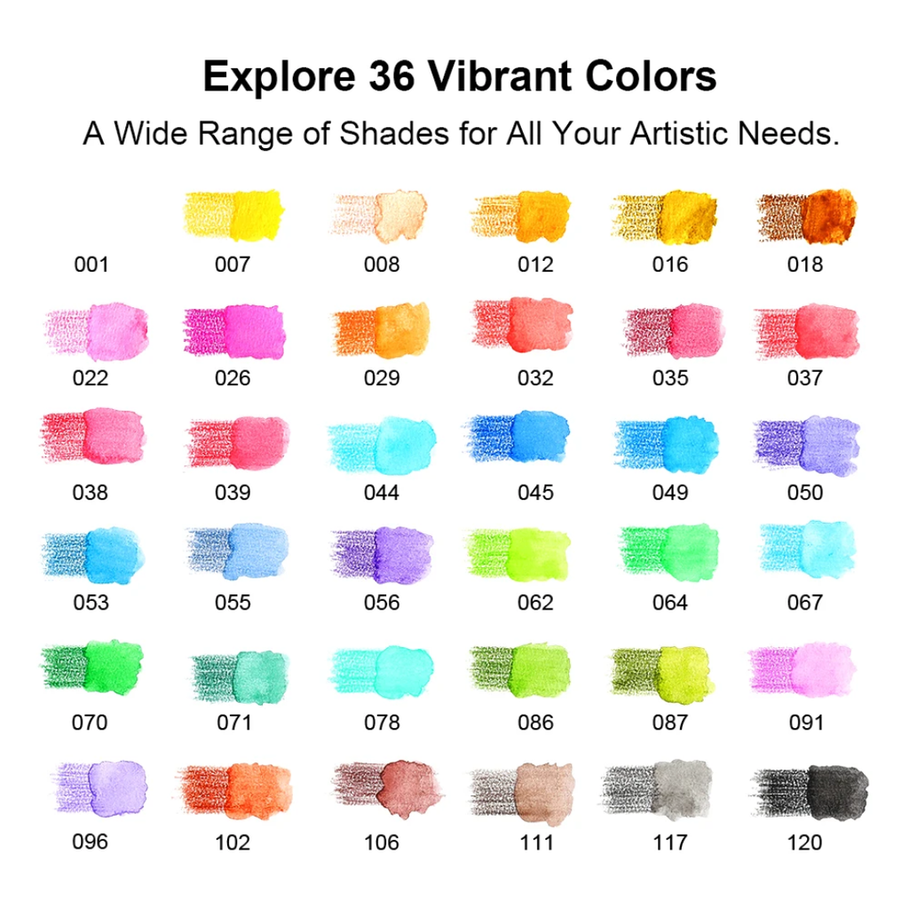 KALOUR Watercolor Colored Pencils – 36 Colors