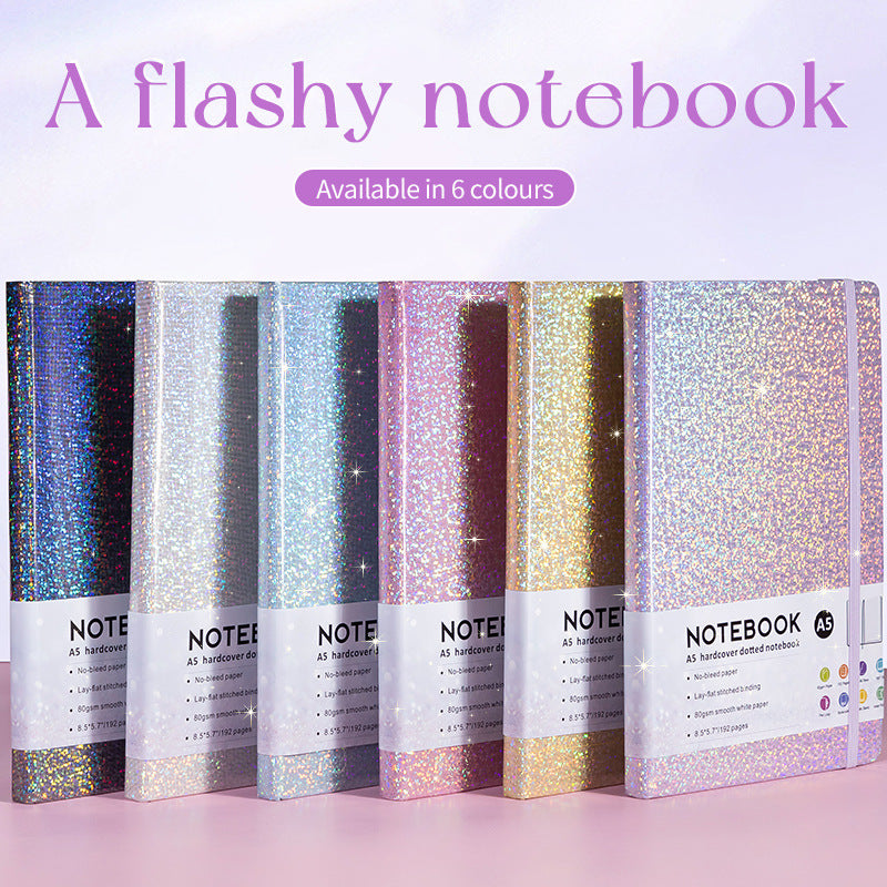 Glitter A5 Hardcover Notebook – 192 Pages